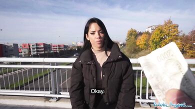 Brunette with a beautiful bubble butt fucking a big fat cock
