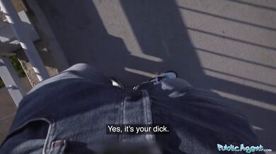 Brunette with a beautiful bubble butt fucking a big fat cock