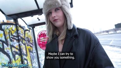 French teen cheats with first big dick public flashing and hardcore sex