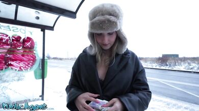 French teen cheats with first big dick public flashing and hardcore sex