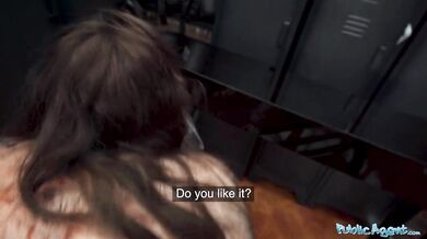 He's caught fucking a sex dummy but gets the real thing from a brunette babe