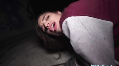 Hot French model is more than happy to get fucked by a stranger in public