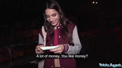 Hot French model is more than happy to get fucked by a stranger in public