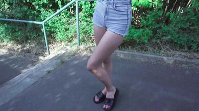Tall slim college girl with long legs could easily be a model but loves money and cocks