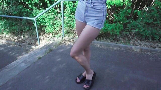 Tall slim college girl with long legs could easily be a model but loves money and cocks