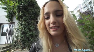 Anna Khara in a short dress is bent over and fucked deep from behind