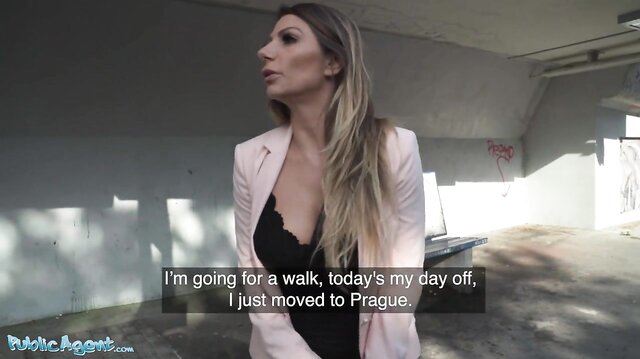Nurse waiting at train station agrees to fuck big black cock outdoors for extra cash