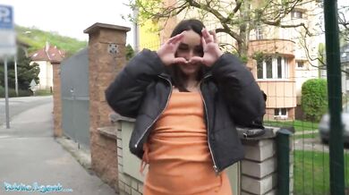 Spanish Babe In Tight Dress Fucked Outside