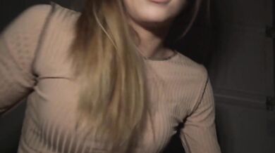 French Babe Petit Biscuit Shows Off Her Small Tits On The Street