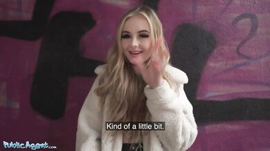 Blonde Brit Babe In POV Blowjob And Fuck Outside