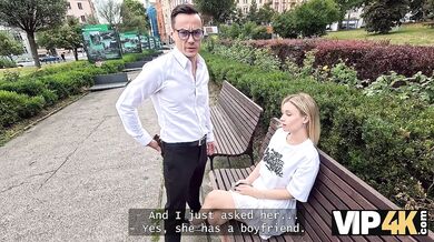 Girlfriend fucks stranger in front of her boyfriend