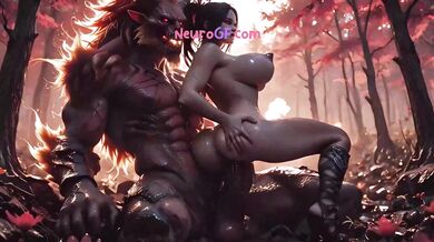 Lulu is filled in a messy forest goblin gangbang featuring DP and rough cumshots