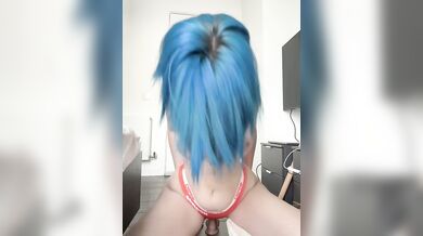 Horny Vixenp Blowjobs And Rides Her Dildo