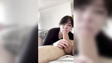 OkiChloeo Blowjobs Her Man's Big Cock