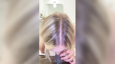 Busty Blonde Amateur TanaBabyXO Rides Her Dildo On The Floor
