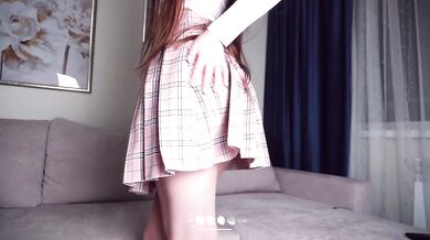 Valeria Sladkih Licking Cream Off Her Big Dildo