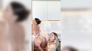 Hotties Shania.Perrett And Caryn Beaumont Turn On Each Other In The Kitchen