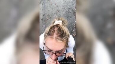 Dani Day Gets Huge Cum All Over Her Glasses