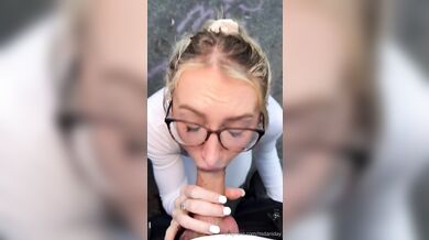 Dani Day Gets Huge Cum All Over Her Glasses