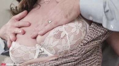 Flirty Slutty Secretary Katie Kinz Has Lunch On Her Boss