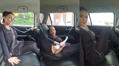 XXZaraMaeXX Masturbates In The Back Of A Moving Car