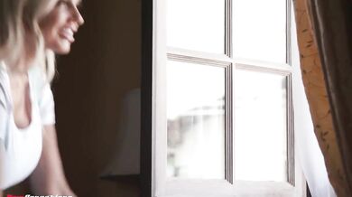 Huge Tits Blonde MILF Bad Bella Fucks Him Hard