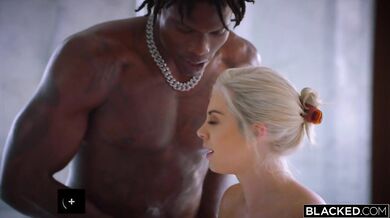Blonde can't resist a big black cock in the shower