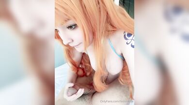 Hot Ginger Babe Hidori Rose Gives SloppyBlowjob