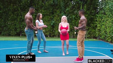 Interracial group sex with Gabbie Carter and Skylar Vox