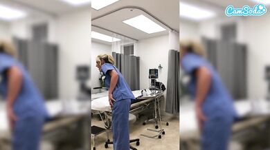 Fit zralá sestřička sestřena za masturbaci v práci