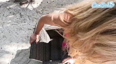 Big Tits MILF Spitroasted And Facialized In Rough Beach Threesome
