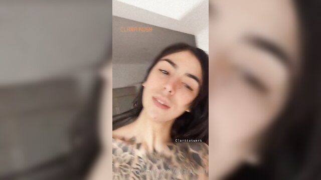 Tattooed Claarakush Shows Her Sexy Body While Dancing