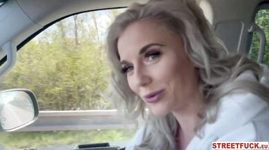 Blonde JayJay Pink Takes A Fucking Inside The Car