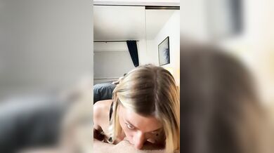 Wildhalli Sucks A Big White Cock In POV