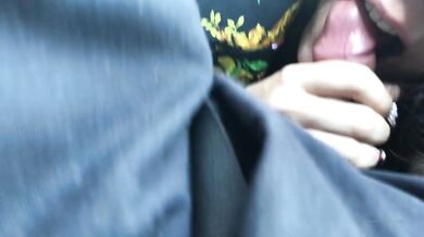 Goth Alessa_Savage Gives Messy Blowjob In The Car