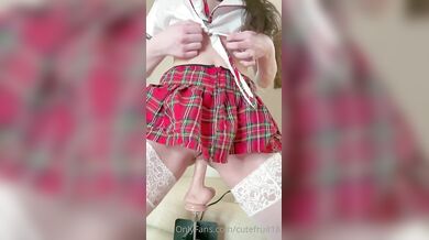 Teen Cutefruit18 Drilled By Her Fuck Machine