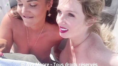 AvaMoorex And Her Friend Take On Three Cocks On The Boat