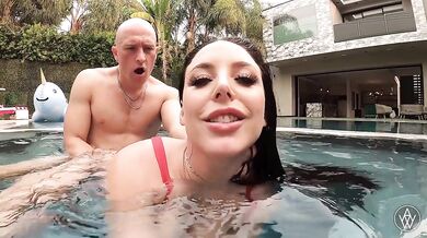 Pornstar Angela White Gets Hammered Inside The Pool
