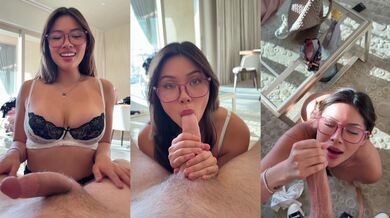 Jezzi.Xo Gives Messy Blowjob With Her Glasses On