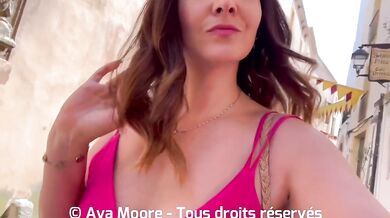 AvaMoorex Enjoys Outdoor Blowjob With Cum In Her Mouth