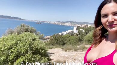 AvaMoorex Enjoys Outdoor Blowjob With Cum In Her Mouth