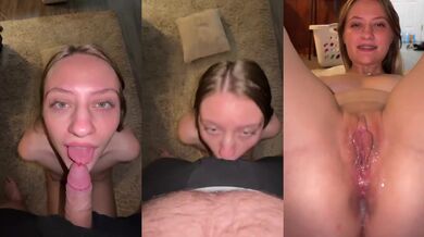 Katieslilwrld Gets Her Shaved Pussy Creampied In POV
