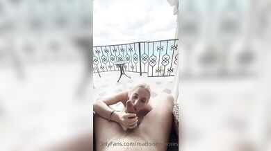 Madison Moores In Outdoor Quickie Fuck On The Balcony