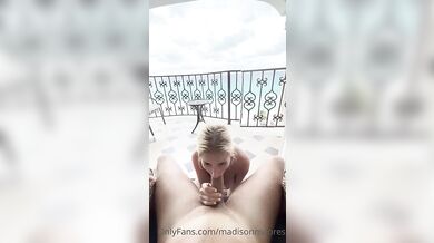 Madison Moores In Outdoor Quickie Fuck On The Balcony