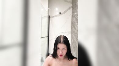 Brunette Abby Lee Rides Her Dildo Inside Her Bathtub