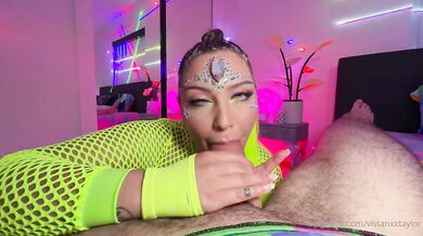 Busty Vivian Taylor Gets Fucked In A Neon Rave