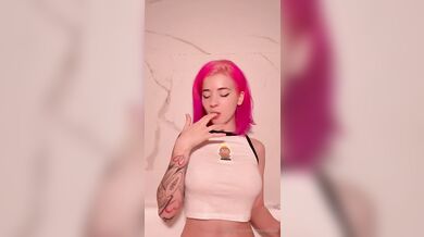 Pink Haired Emma Fiore Plays With Her Big Tits