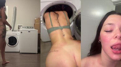Stepsis Sophie Blacc Gets Fucked While Being Stuck In Washing Machine