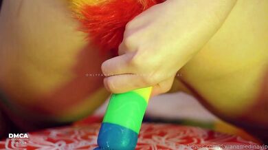 Horny DayanaMedinaVIP Loves Mounting Her Rainbow Dildo