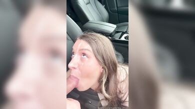 Blonde Amateur Mathema Kitten Takes Facial In A Parking Lot